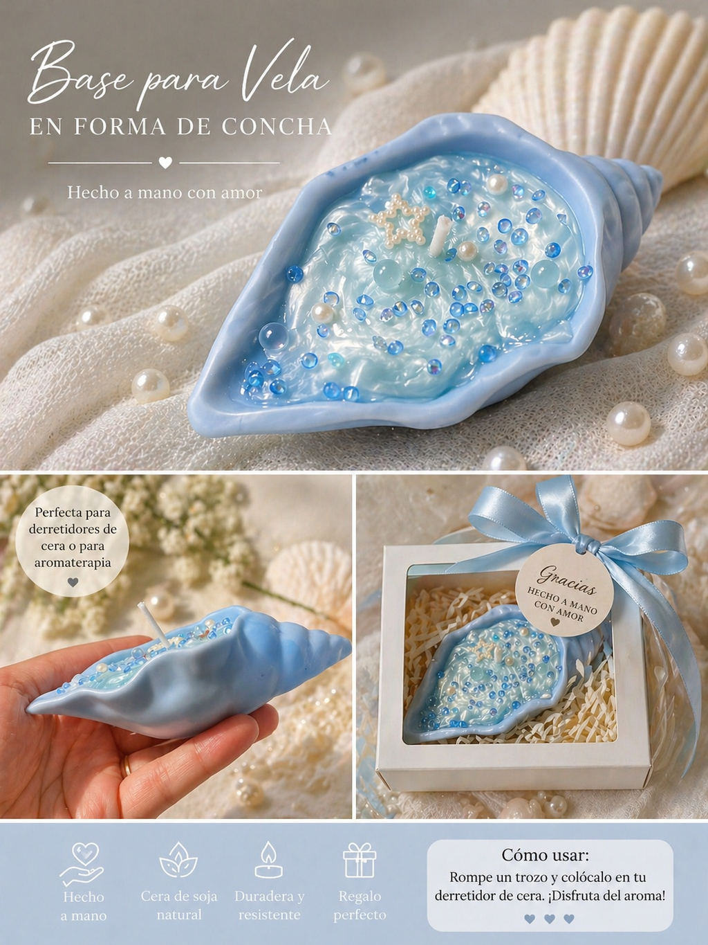 Seashell Candle